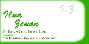 ilma zeman business card